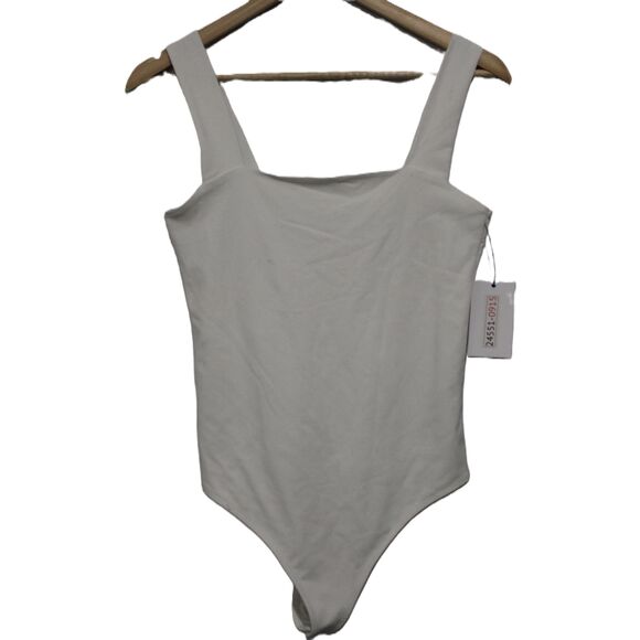 Womens Abercrombie & Fitch Soft A&F White Sleeveless Tank Bodysuit Size Medium M - Picture 1 of 6